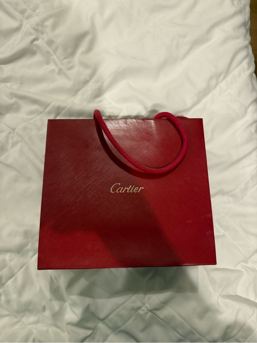 Cartier Red Rope-Handle Gift Tote